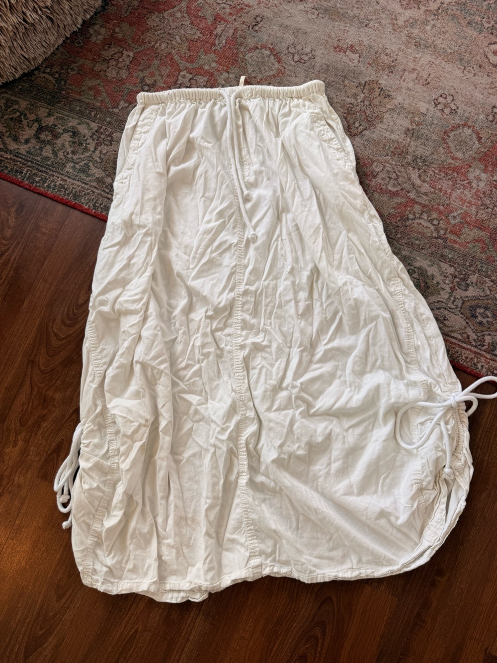 Free People White Drawstring Fitted Sheet